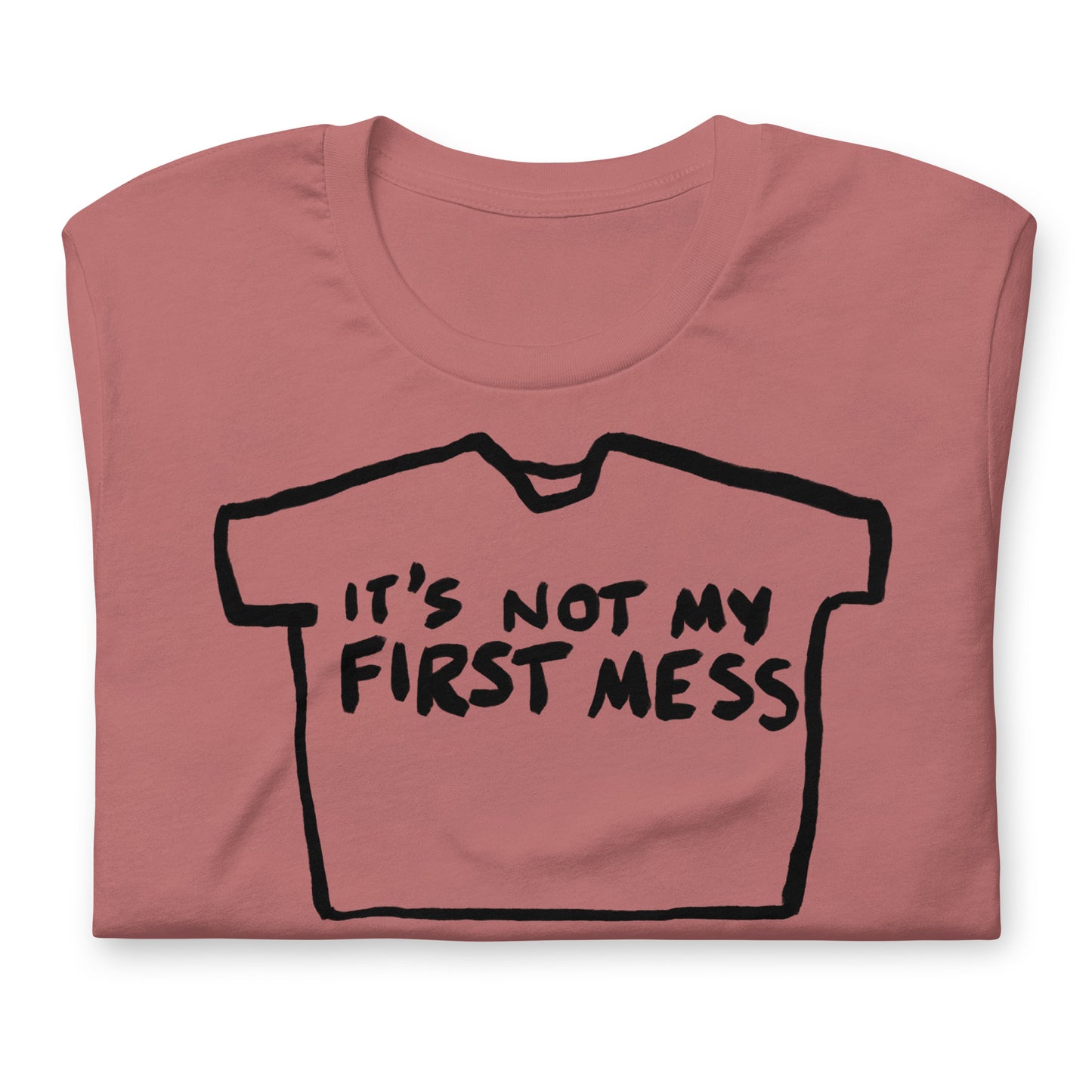"It's not my first mess" tshirt in 13 colours
